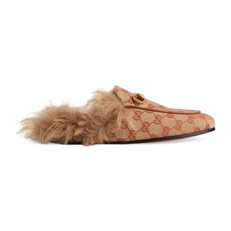 gucci womens princetown fur|Gucci princetown mule beige.